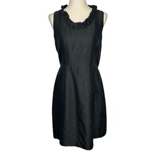 Kate Spade Dyan Black Silk Blend Dress Women's 8‎ Sleeveless Ruffled Classic